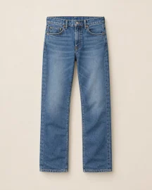 Indigo straight-leg denim jeans
